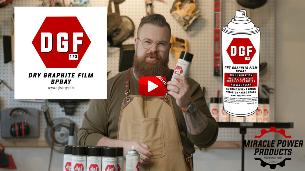 DGF - DRY GRAPHITE FILM Spray Anticorrosive Lubricant, Quick-Drying, Black,  Matte Finish