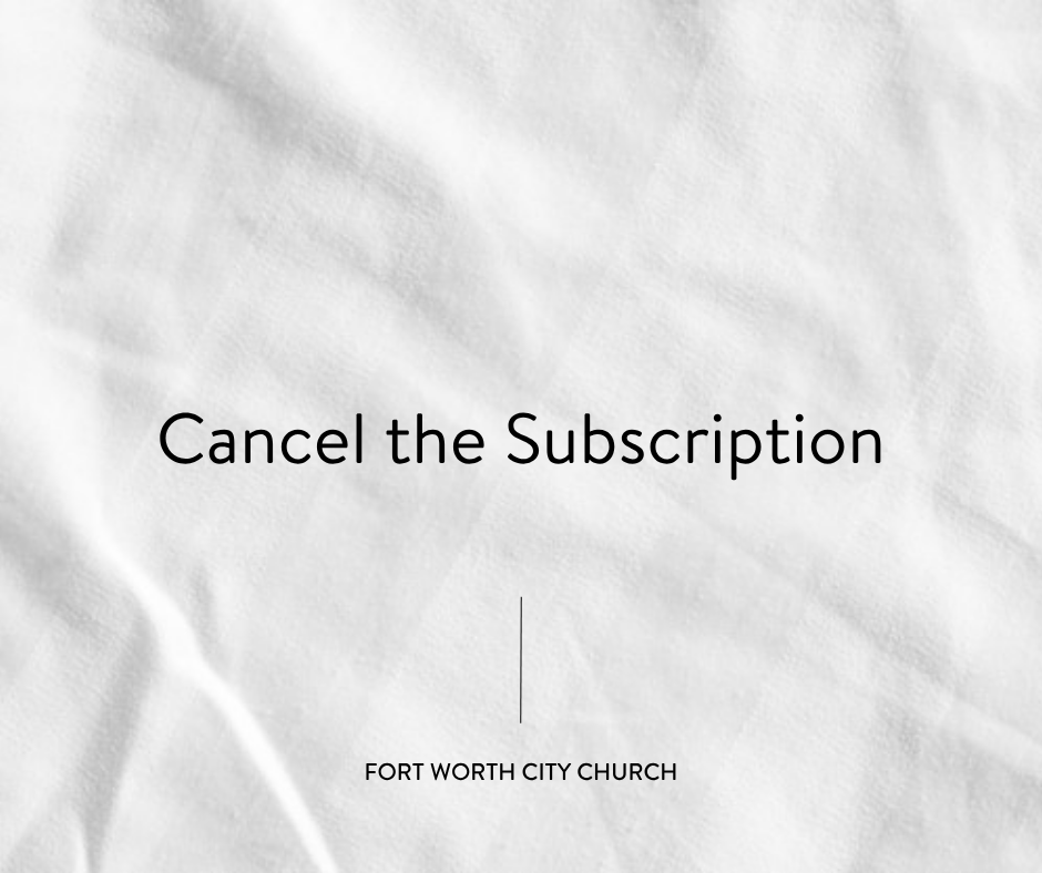 Cancel the Subscription