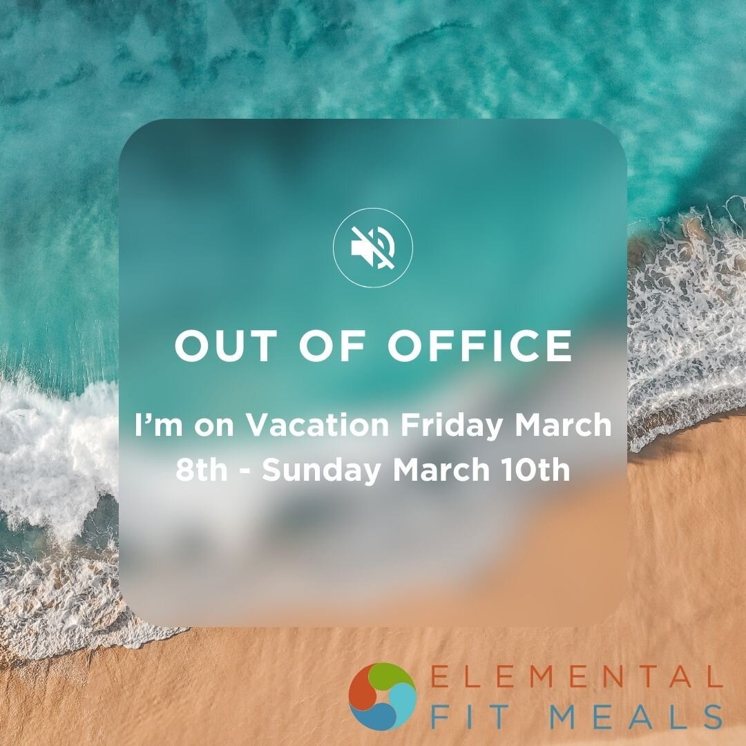 Vacation Notice!!! I will be out of town Friday-Sunday, for a quick and much needed vacation. Don't worry, I'll be back Monday to deliver all your orders. Any emails/texts will be answered on Monday when I'm back in office.

#mealprep #eattherainbow 