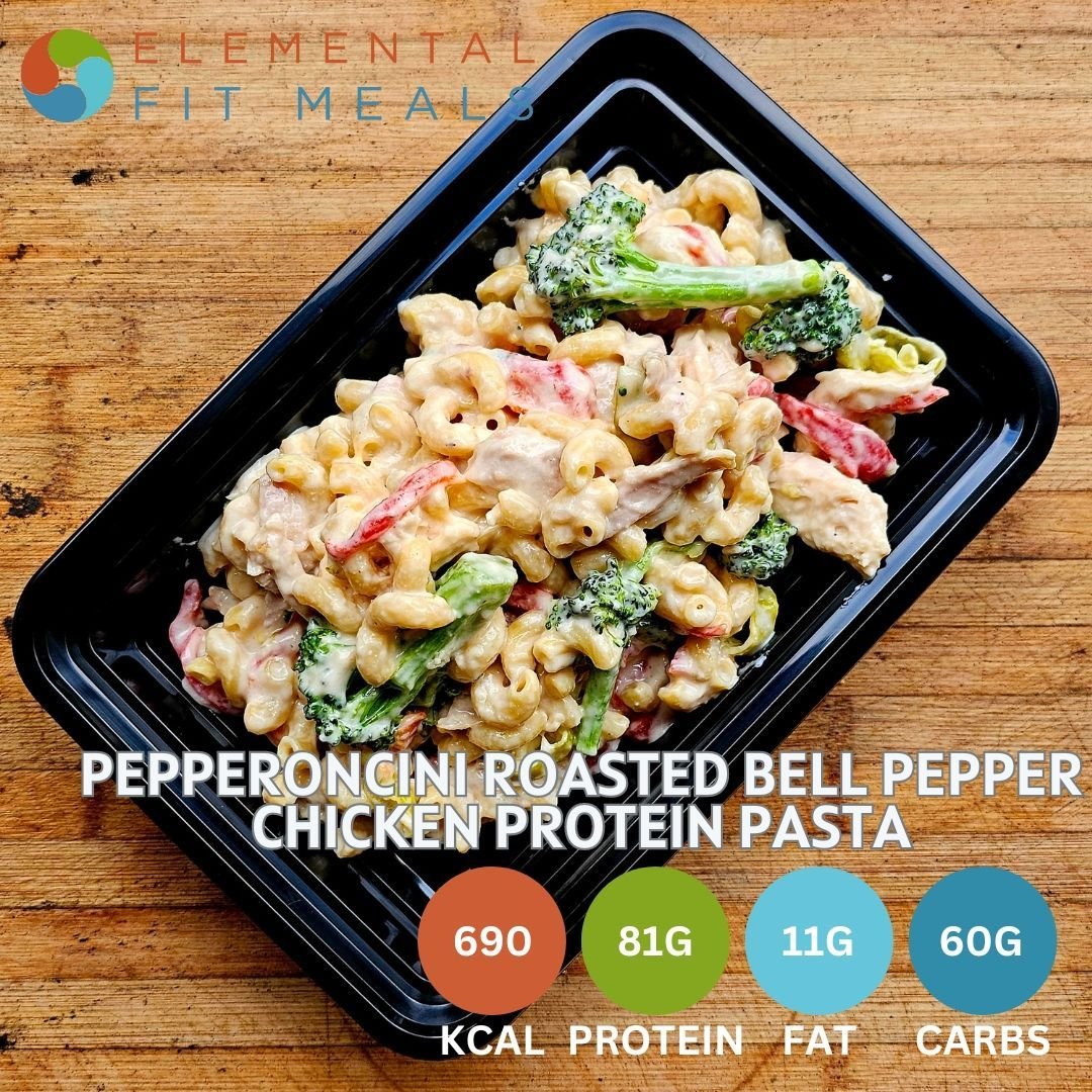Are you struggling to meet your daily #proteingoals? Let us help you with that. Our #NEW Pepperoncini Roasted Red Bell Pepper Chicken Protein Pasta has 81G of protein per serving! 

#mealprep #eattherainbow #highprotein #youarewhatyoueat #healthyeati