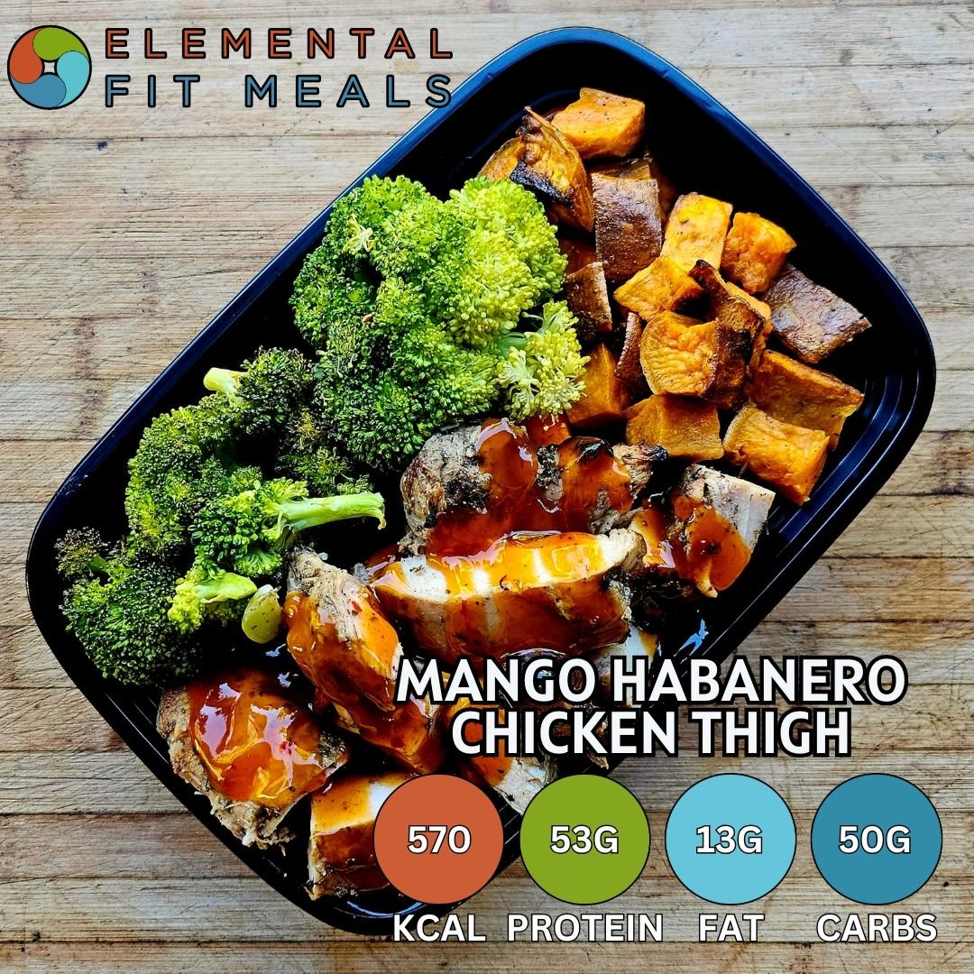 Sometimes you need a little #SWEET HEAT in your day.
Our #NEW Mango Habanero Chicken Thigh is the perfect balance of Sweet & Heat. Served with Roasted Vegetables and Oven Roasted Sweet Potatoes.
#Healthyeating doesn't have to be boring...
www.