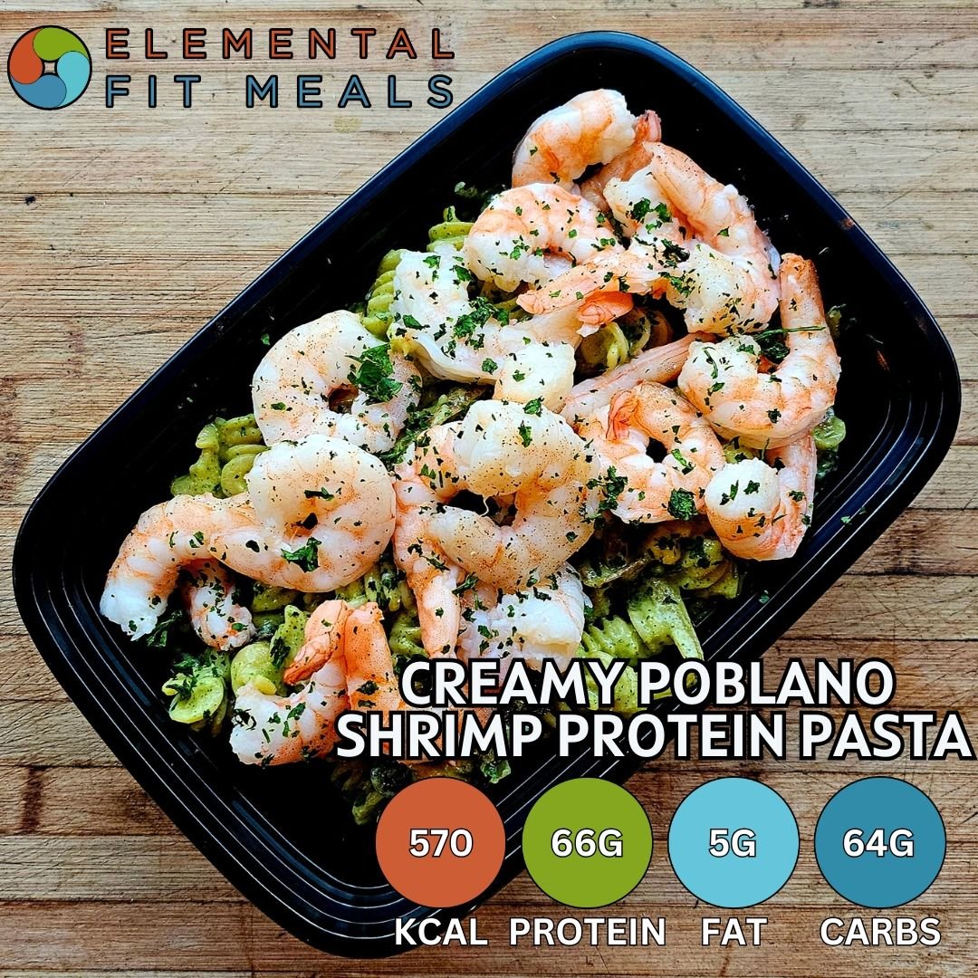 #NEW Menu Item. Creamy Poblano Shrimp Protein Pasta. Protein Pasta, Roasted Corn, Poblano Peppers, Onions, Tossed In A Creamy Poblano Cilantro Pasta Sauce, Topped with Shrimp. The perfect amount of Smoky Heat to beat the Heat of Summer.
#Healthyeati
