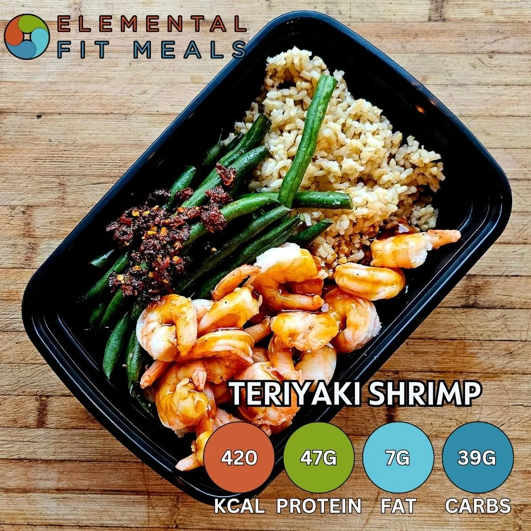 #NEW NEW NEW! Teriyaki Shrimp, Chili Crisp Roasted Vegetables, Lime Brown Rice.

#Healthyeating doesn't have to be boring...
www.elementalfitmeals.com

#mealprep #breakfastofchampions #eattherainbow #highprotein #youarewhatyoueat #healthyeating #heal