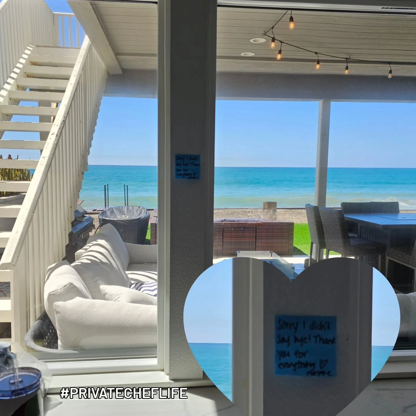 Last day on-site, gonna miss this view. #clientlove #privatechef