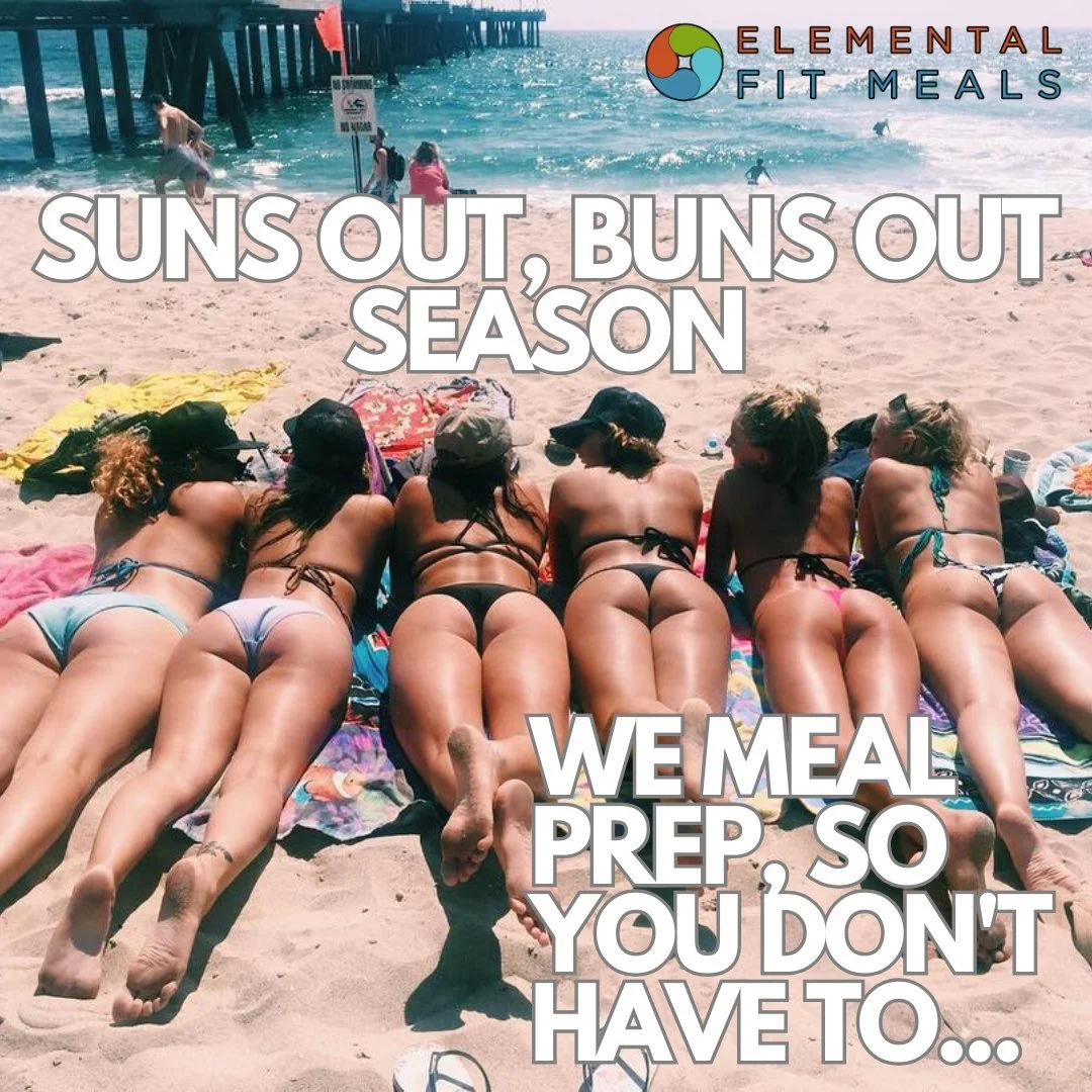 The weather is heating up, are you ready for #SunsoutBunsoutSeason ?

We can help you get summer ready. Check out our huge selection of #mealprep
Orders are due by 10pm Wednesdays for the following Monday delivery.

elementalfitmeals.com