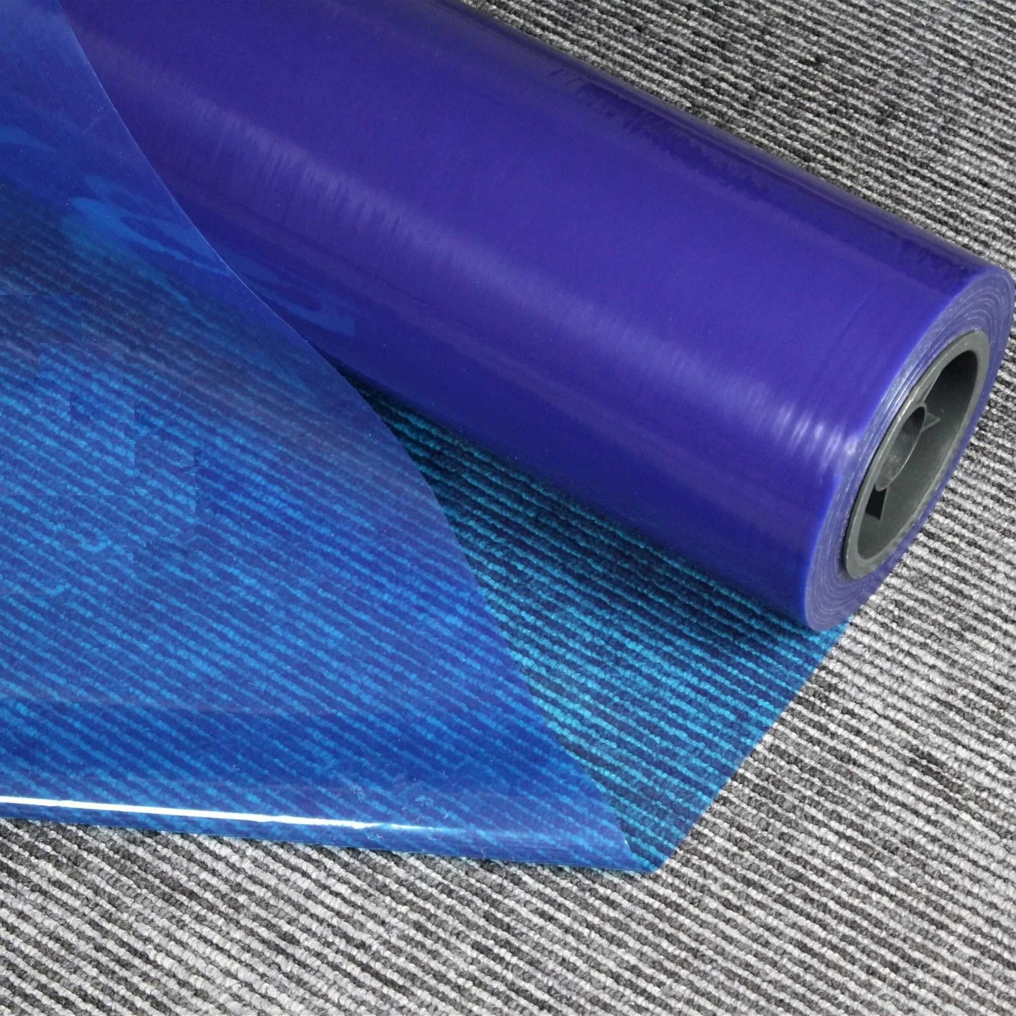 Täckfilm Blå Skyddsfilm för textilgolv Täckplast för textila golv