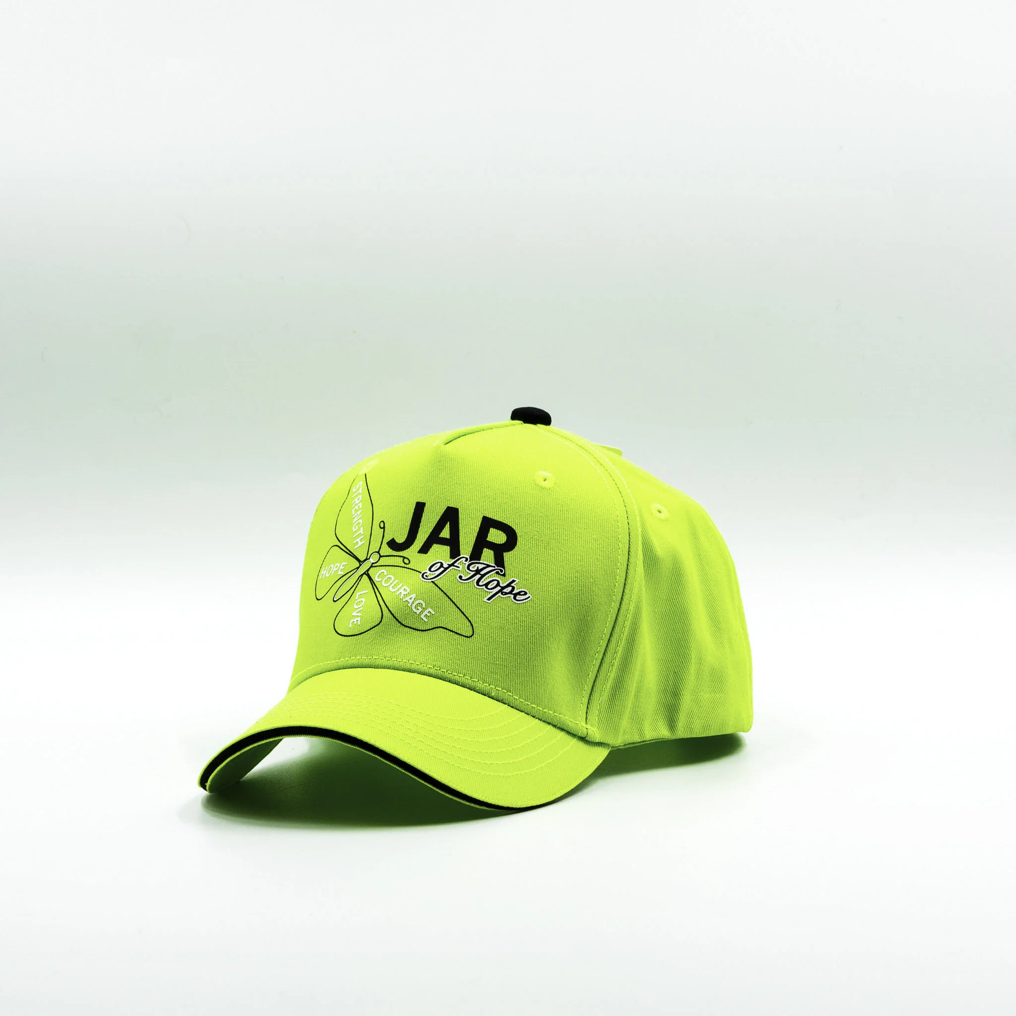 Lime Green JAR of Hope Baseball Cap 