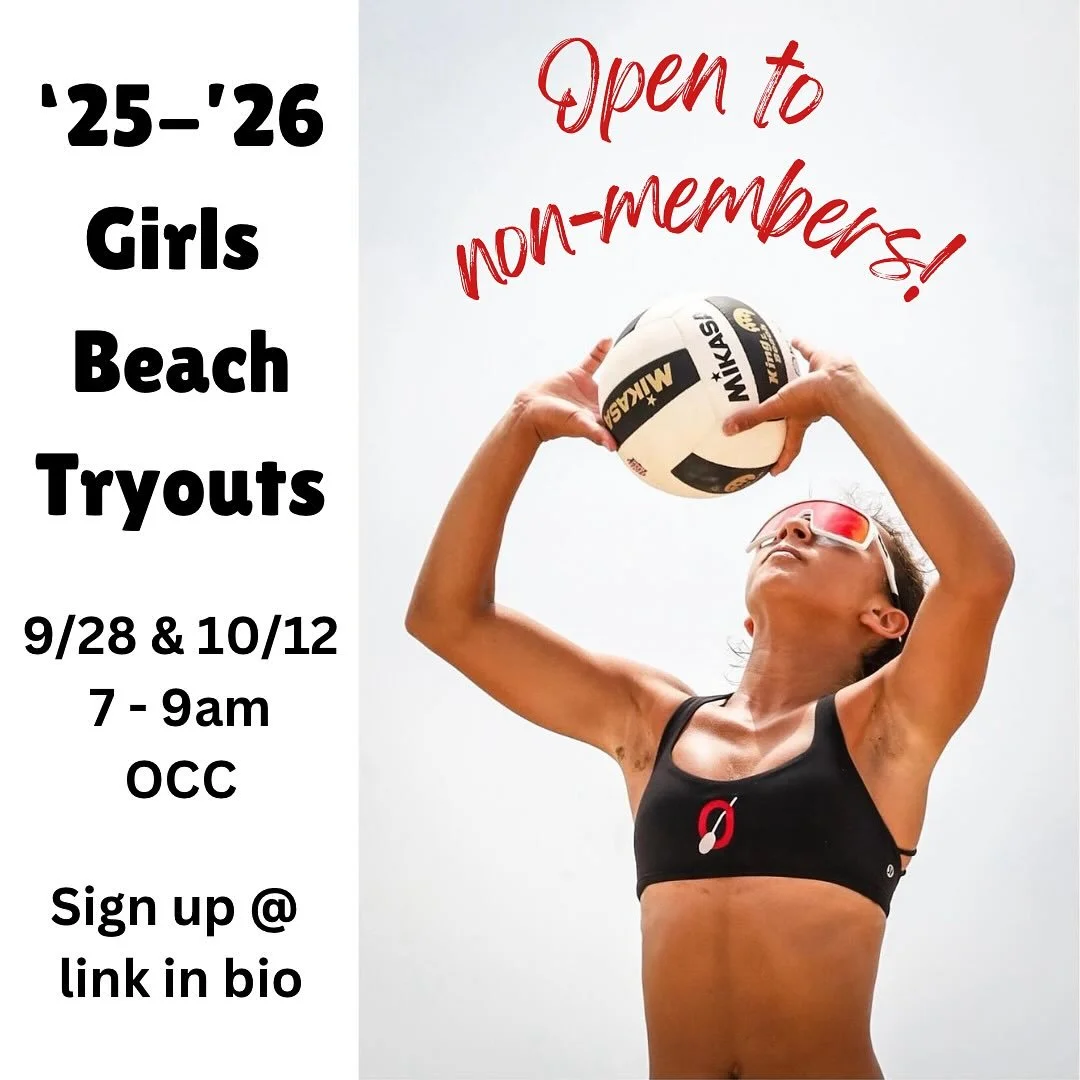 It&rsquo;s that time of year&hellip; OCC Girls Beach Tryouts are coming up! Try out to be part of our award-winning girls beach volleyball program for 2025-2026.

FREE &amp; open to non-Outrigger members. Everyone must try out, including returning pl