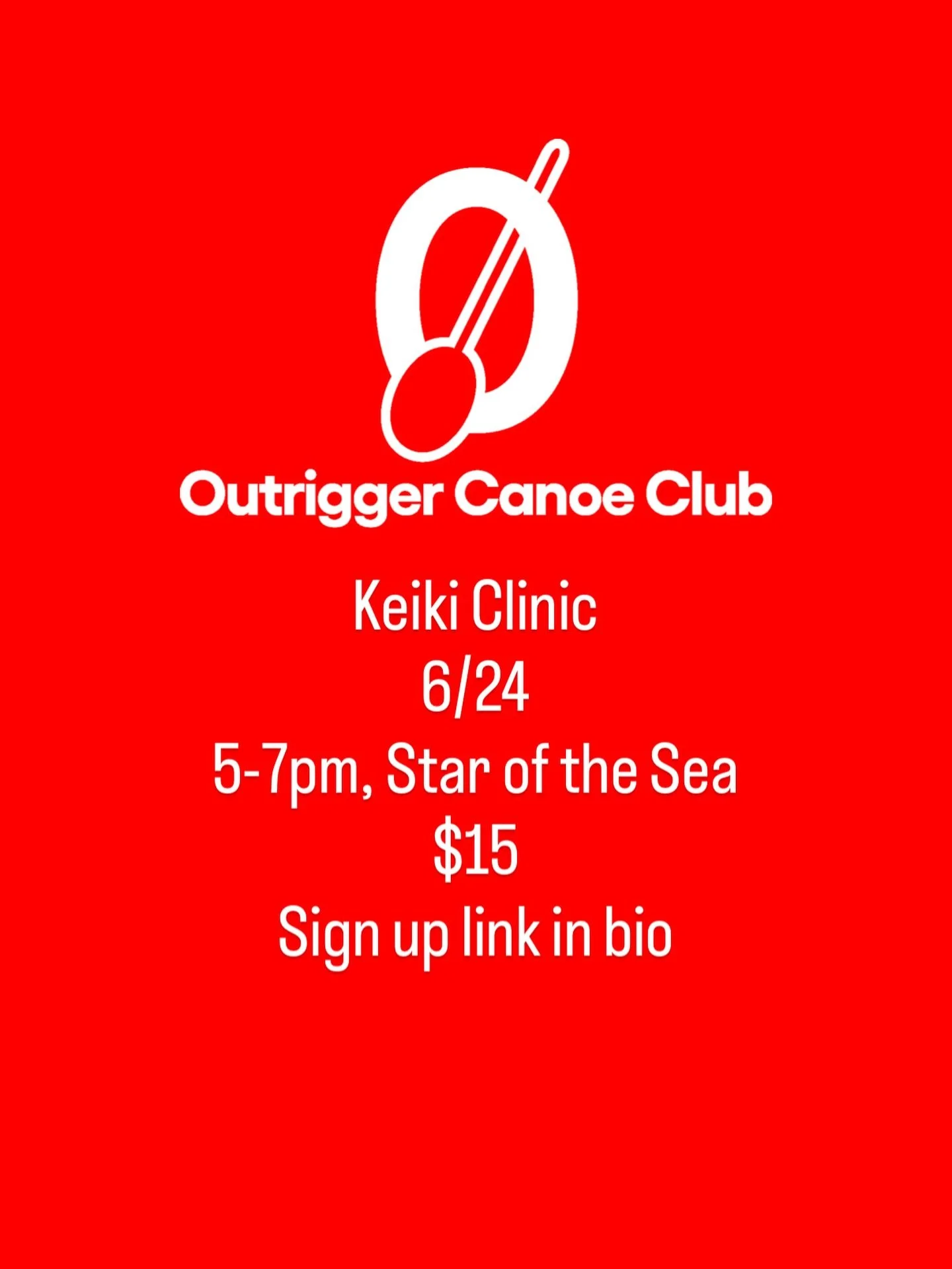 Rescheduled to 6/24, sign up link bio. Meet the new 27&rsquo; Outrigger coaches!
