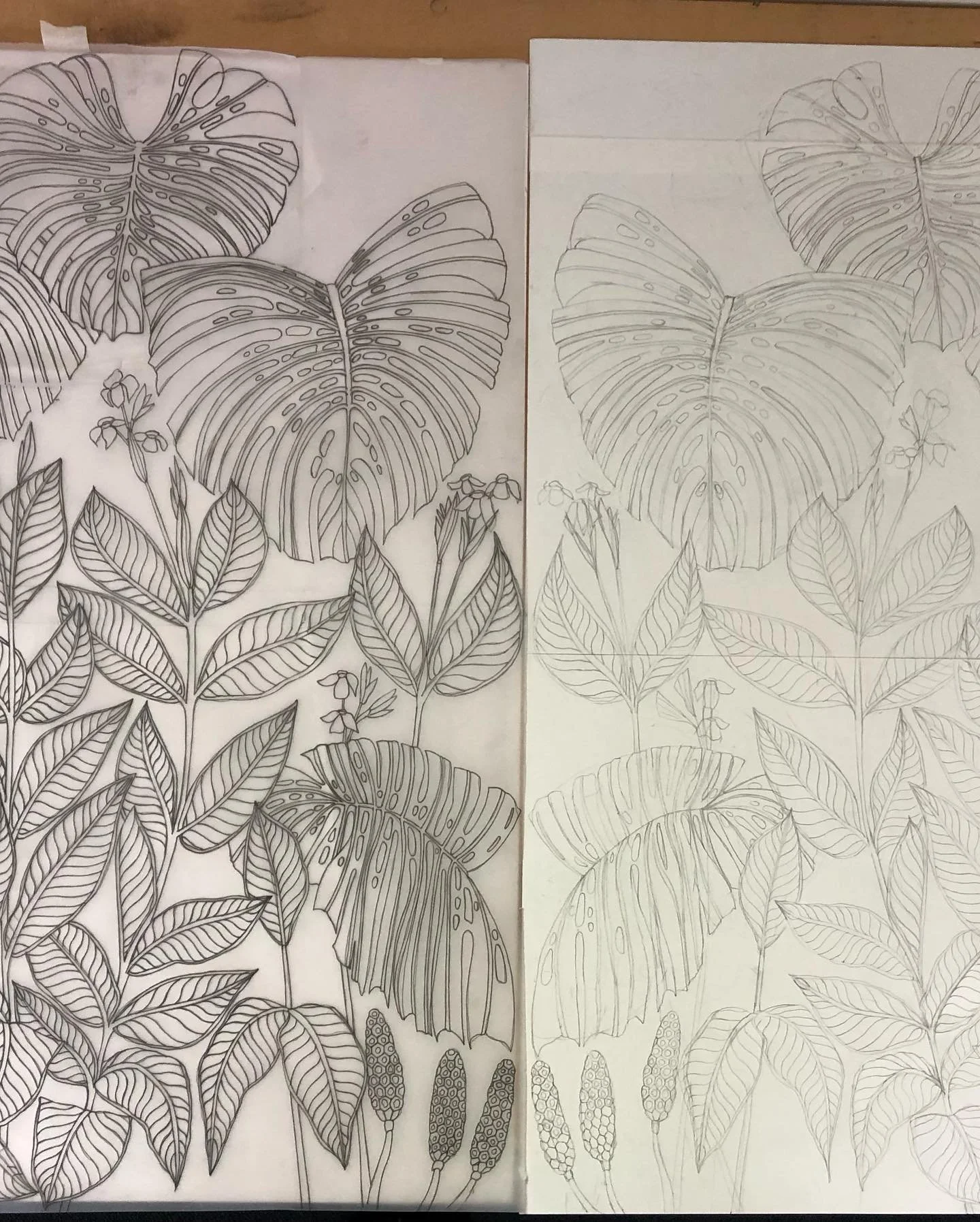 Today I have been mostly getting ready to print my latest Linocut. Drawing finished. Traced and reversed. Transferred to lino (which I stained red with acrylic ink so I can see what I&rsquo;m doing 🤪). Ternes burton pins attached to mount board. Ter