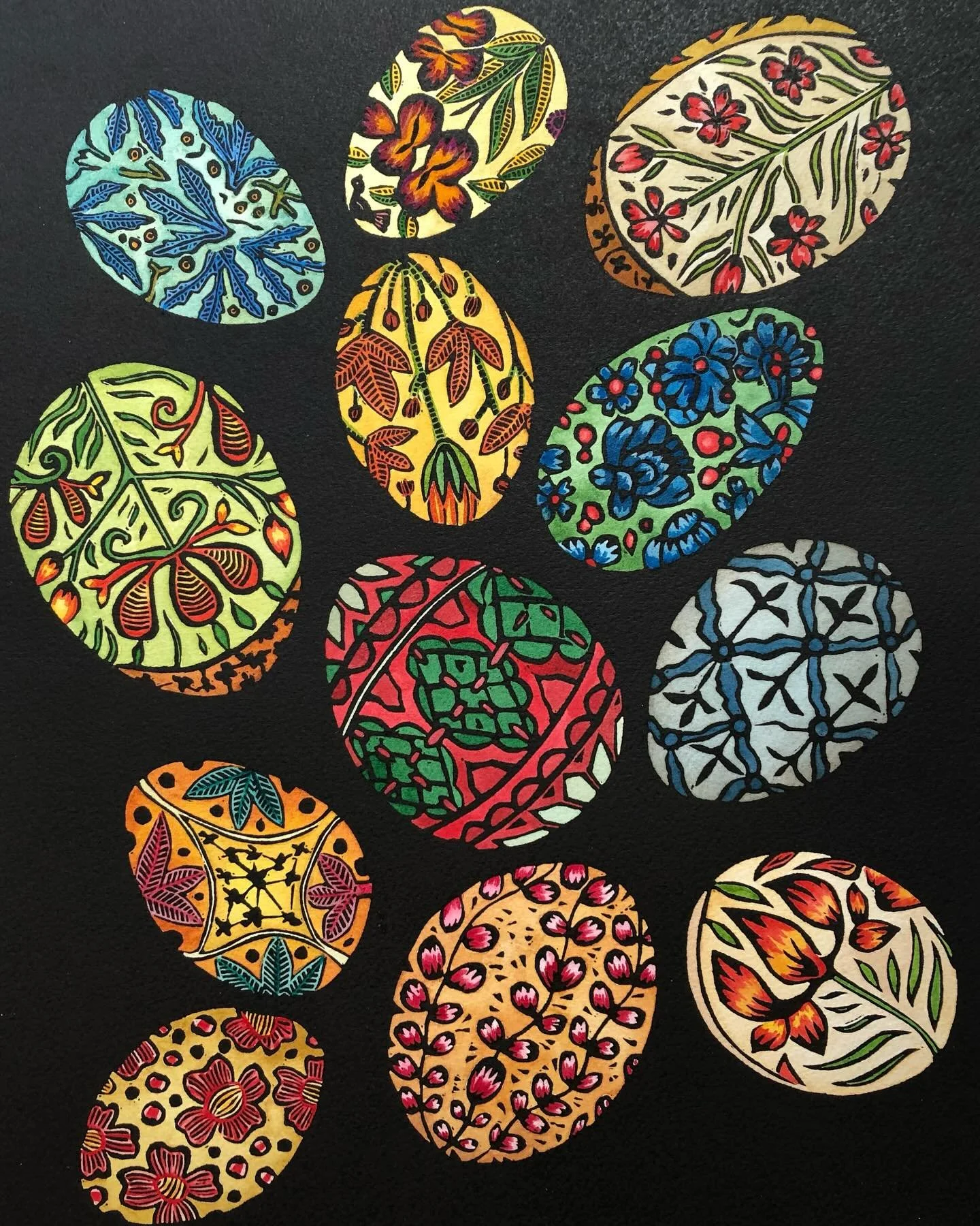 Happy Easter and here&rsquo;s some eggs 😊
#linocut #drawingsocietyuk #swainfo #bucksartweeksofficial #printmaking #reliefprint #eastereggs #watercolour #objet