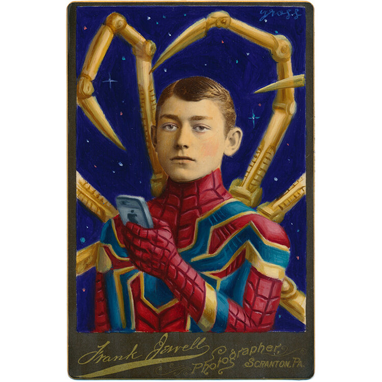 Iron Spider Original Cabinet Card Painting