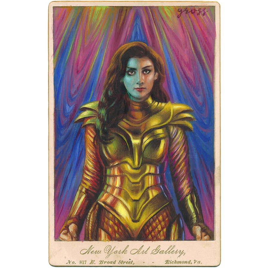 WW84 Original Cabinet Card Painting