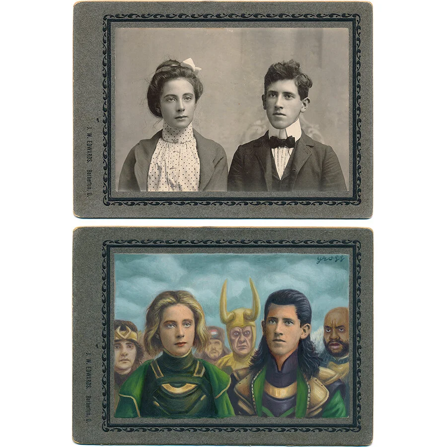 Lokis Original Cabinet Card Painting