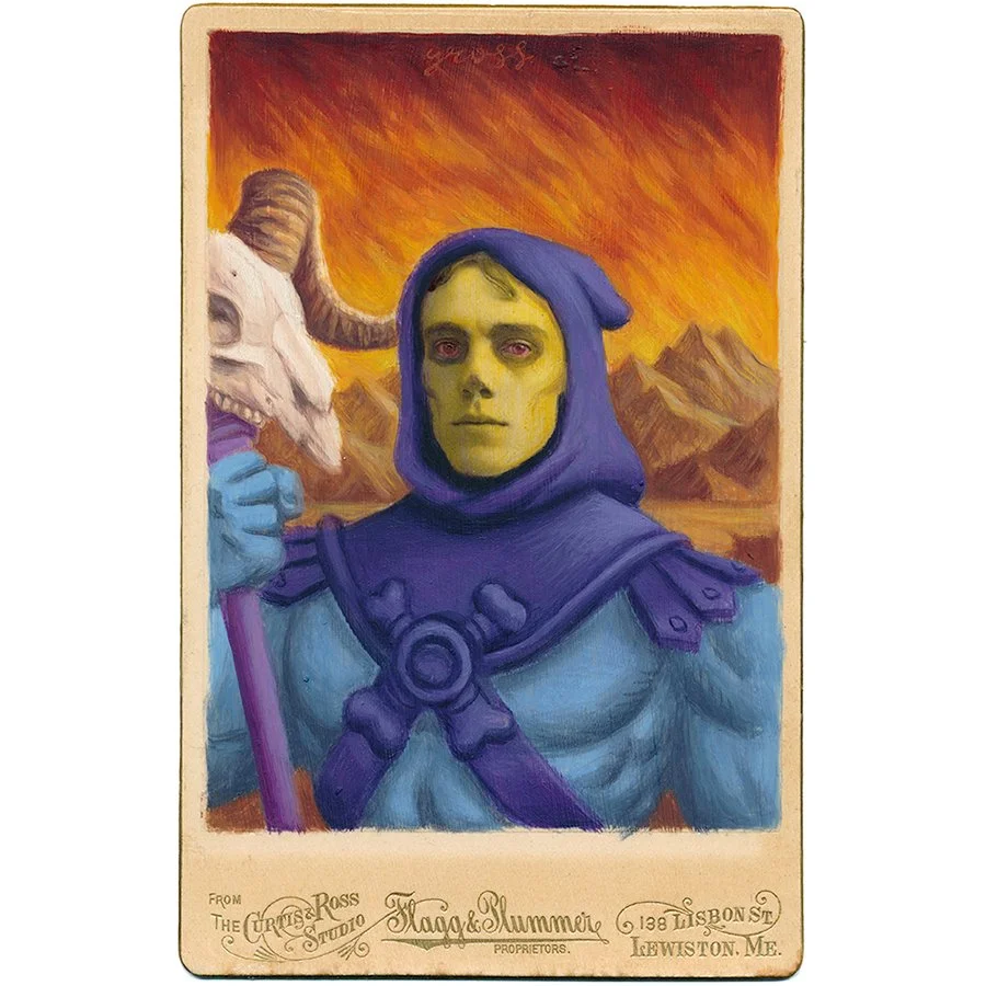 Skeletor Original Cabinet Card Painting