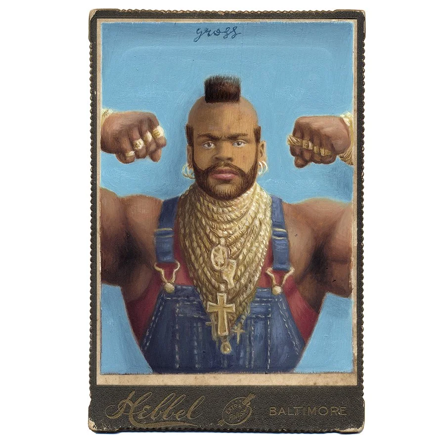B A BARACUS ORIGINAL CABINET CARD PAINTING