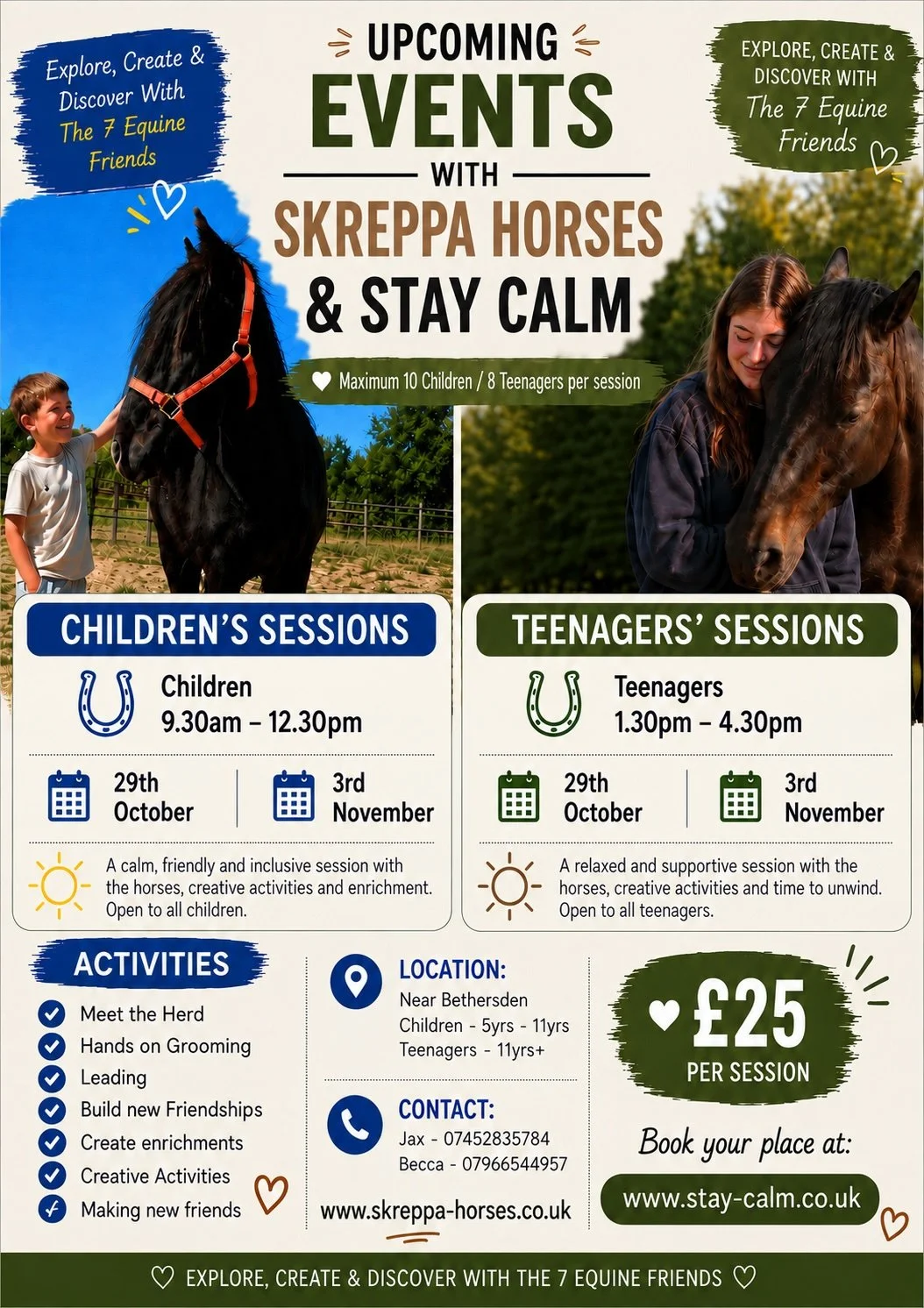 Sessions with the Skreppa Herd  for Children & Teenagers