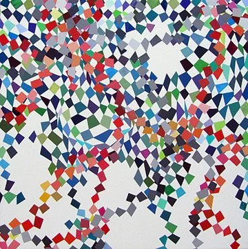 Down to Three, 36"x36", Oil/Flashe on panel, 2012 - SOLD