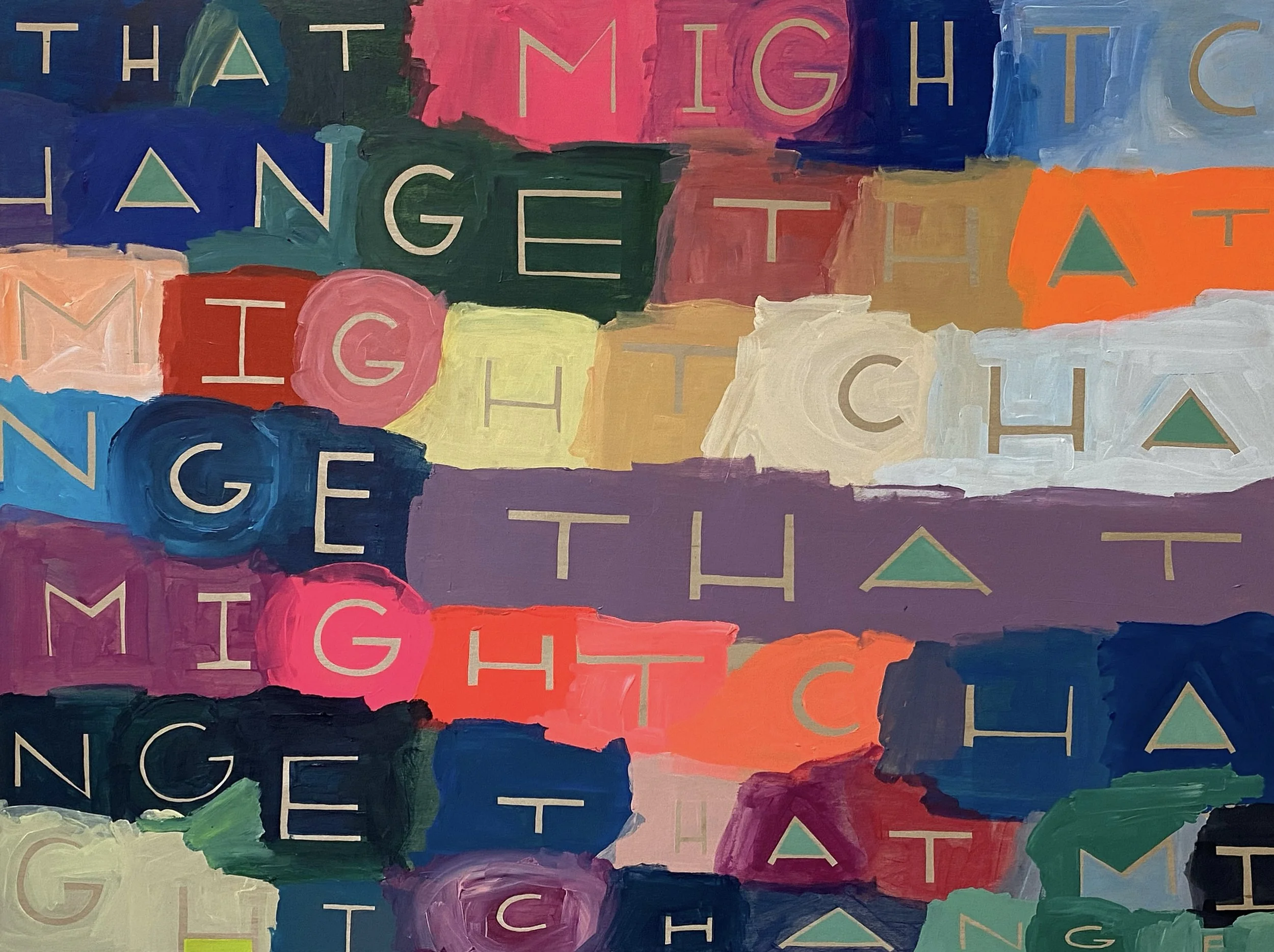 That Might Change - 2, 30"x40", Flashe/acrylic on panel, 2024