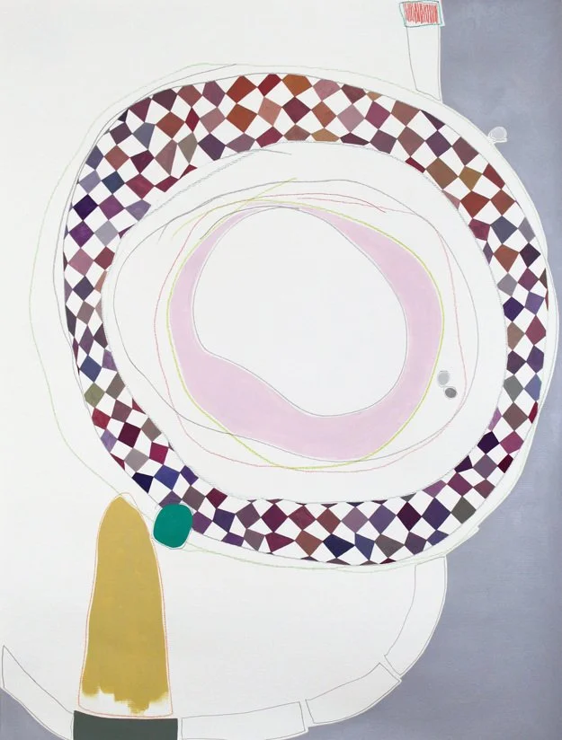Second Time Around, 24"x18" , Flashe/acrylic on paper, 2012