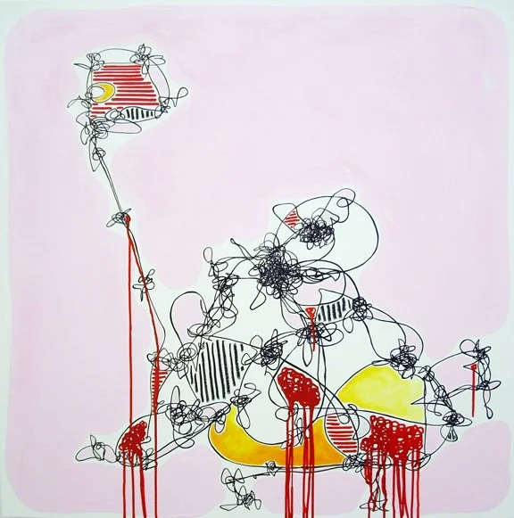 Garrett - 2, 36"x36", Flashe/acrylic on canvas over panel, 2009 - X