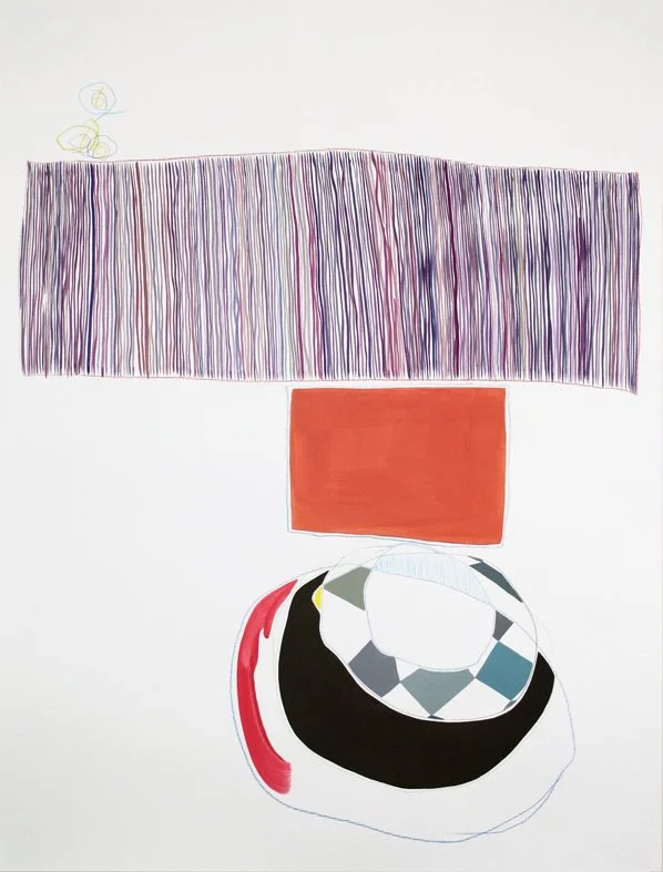 Slide, 24"x18" , Flashe/acrylic on paper, 2012