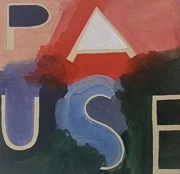 Pause - 4, 5"x5", Flashe/acrylic on panel, 2024 - SOLD