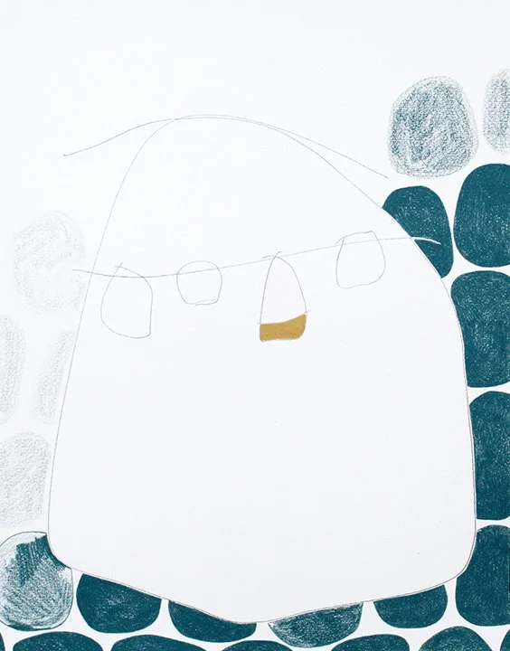 Line, 24"x18" , Flashe/acrylic on paper, 2012