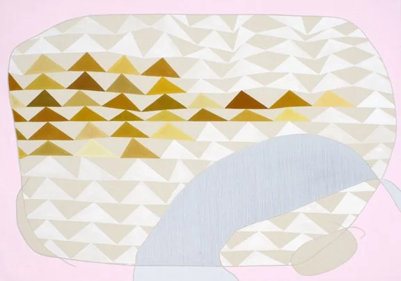 Recline, 36"x24" , Flashe/acrylic on raw canvas, 2012