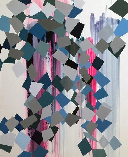 Wait, 20"x16", Flashe/acrylic on panel, 2016 - SOLD