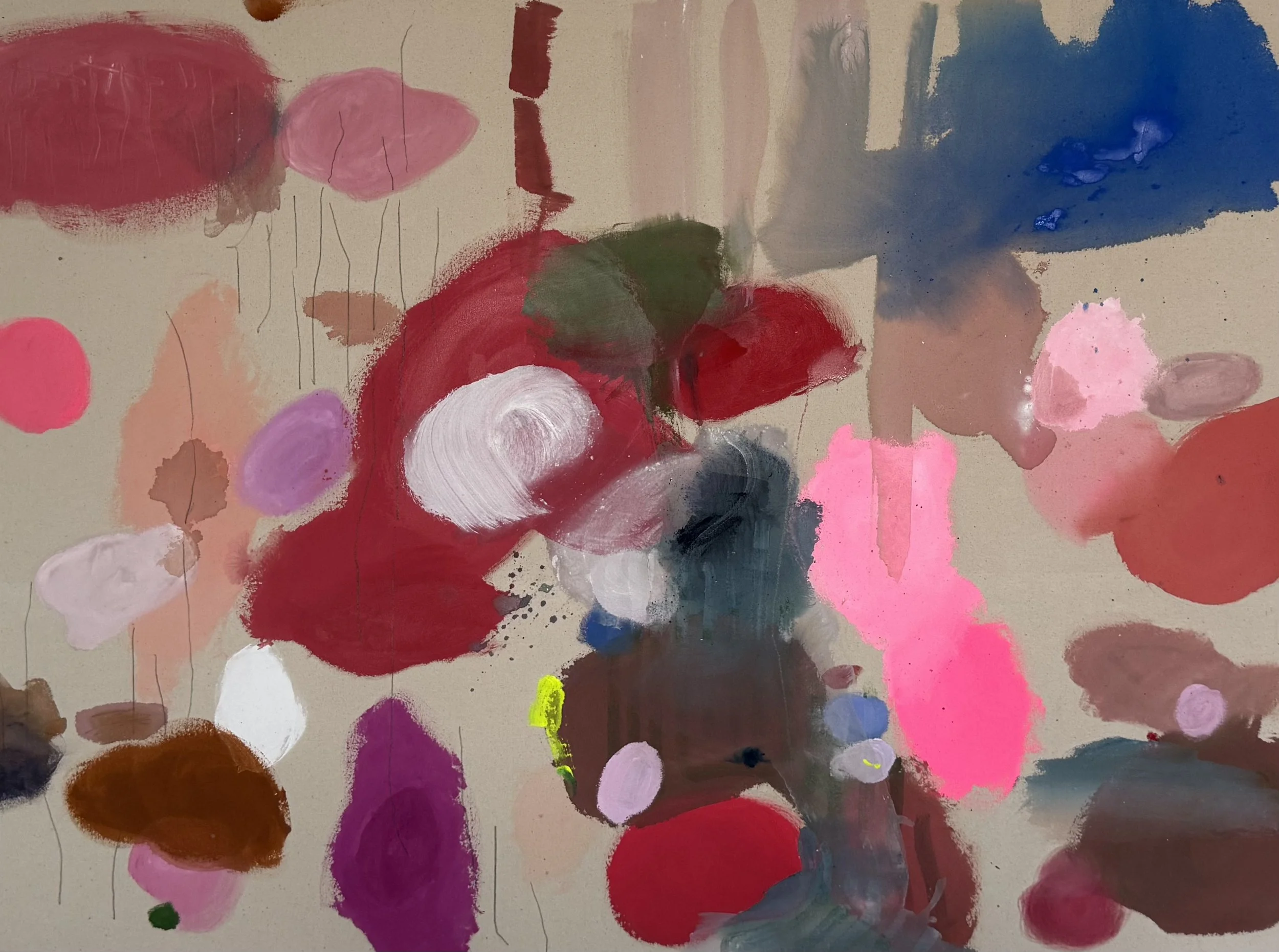 If I Were a Self-portrait Today, I Might Look Like This - 7, 36”x48”, Flashe/acrylic on raw canvas, 2026
