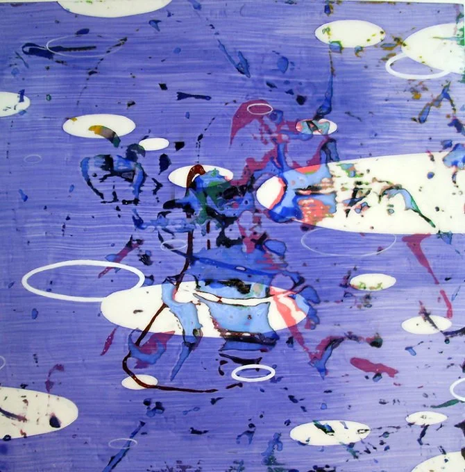 Move, 10"x10", Flashe/acrylic on panel, 2009 - SOLD