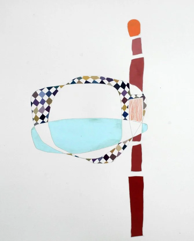 Untitled Number Two, 24"x18" , Flashe/acrylic on paper, 2012