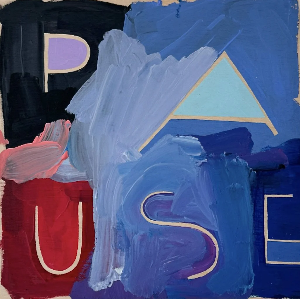 Pause - 8, 8"x8", Flashe/acrylic on panel, 2024 - SOLD