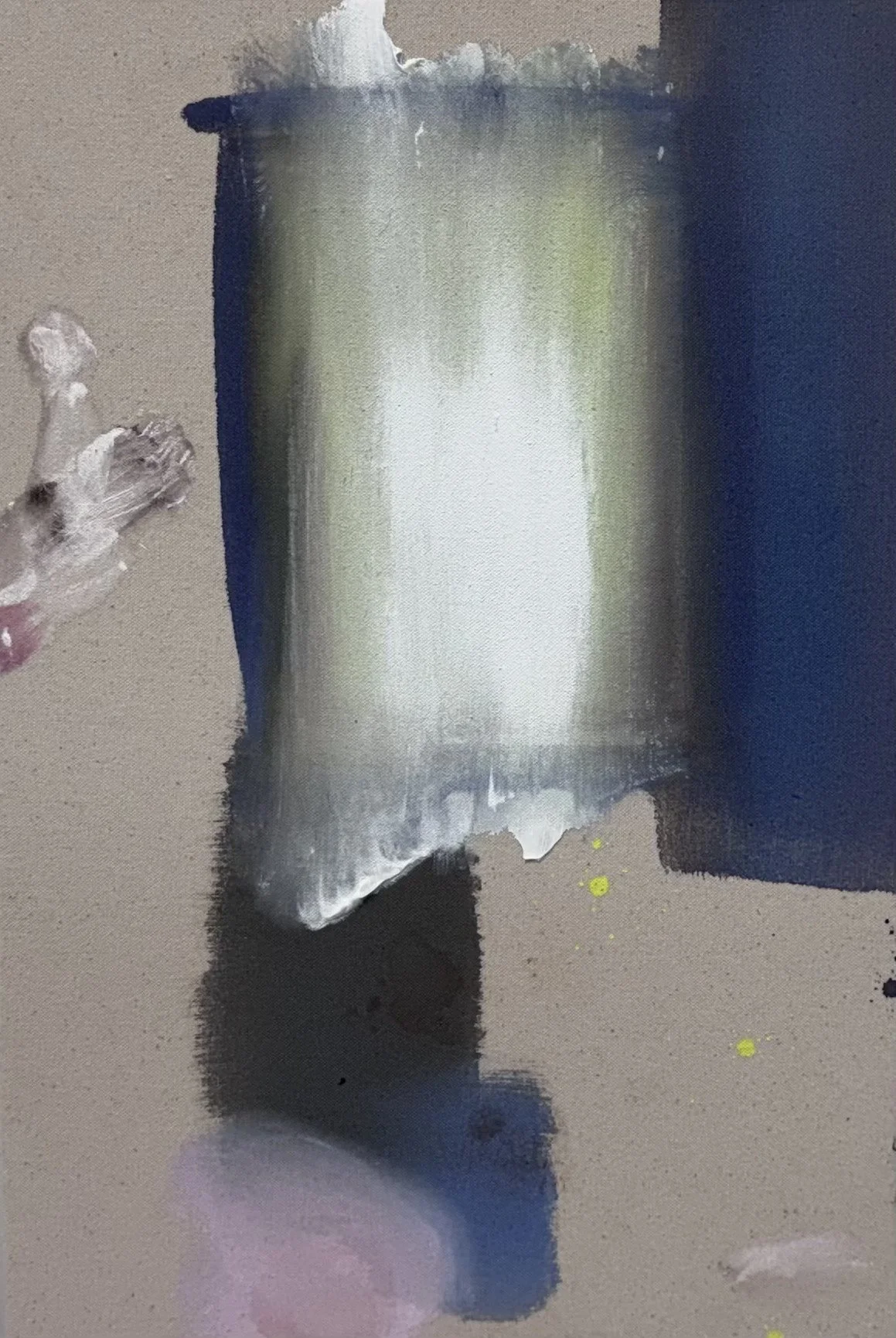 If I Were a Self-portrait Today, I Might Look Like This - 18, 21.5”x14.5”, Flashe/acrylic on canvas over panel, 2026
