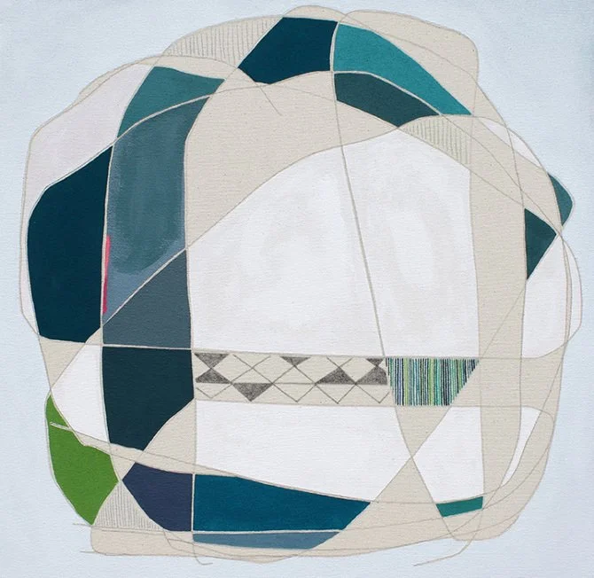 Surround, 18"x18" , Flashe/acrylic on raw canvas, 2012 - SOLD