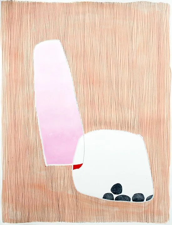 Roll, 24"x18" , Flashe/acrylic on paper, 2012