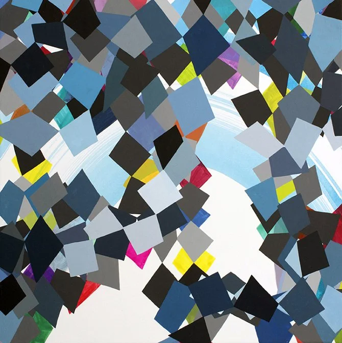 Step Backward, 18"x18", Oil/Flashe on canvas over panel, 2012 - SOLD