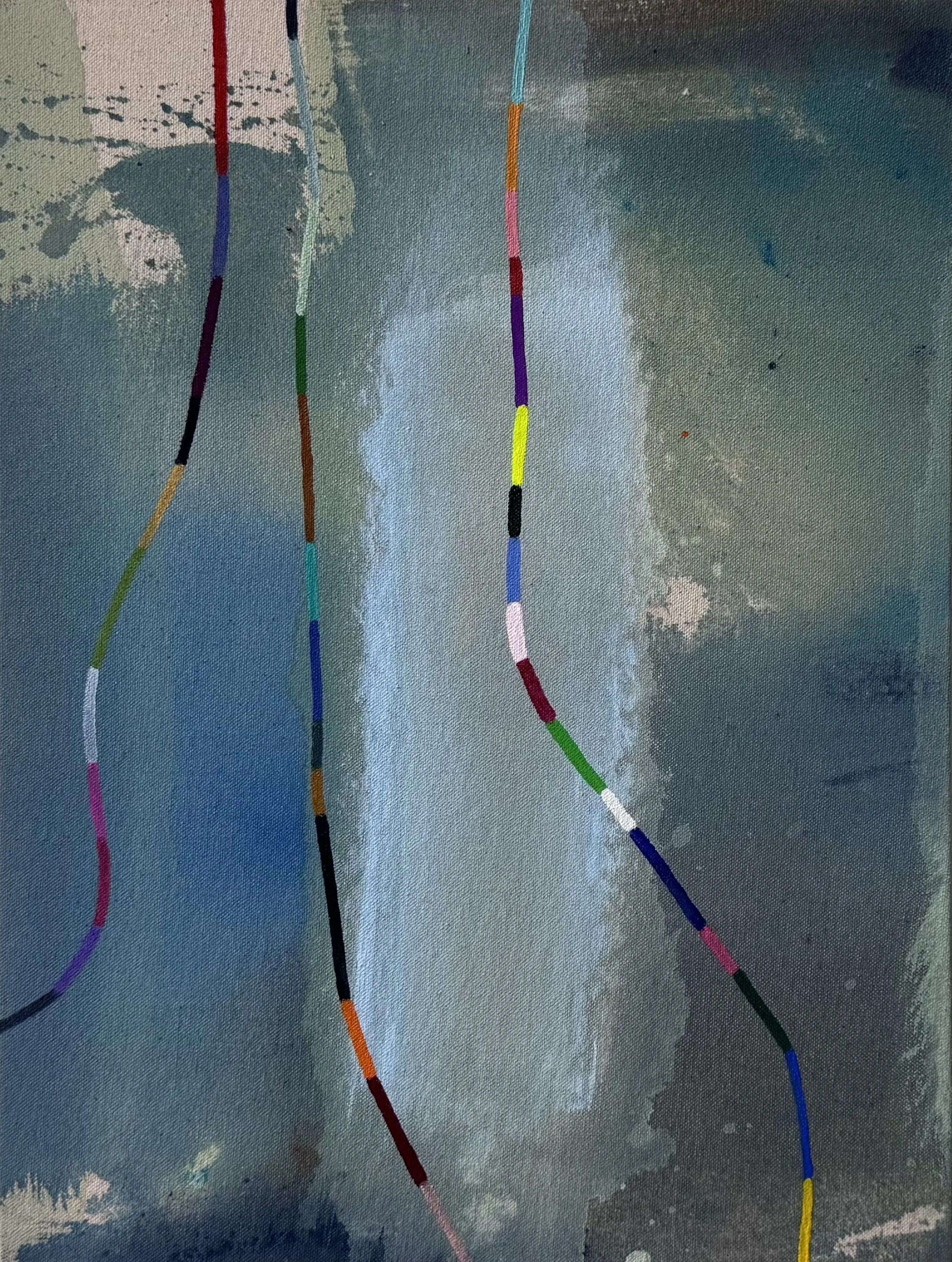 If I Were a Self-portrait Today, I Might Look Like This - 13, 21.5”x14.5”, Flashe/acrylic on canvas over panel, 2026