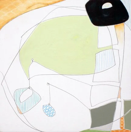 New 7, 10"x10" , Flashe/acrylic on canvas over panel, 2012 - SOLD
