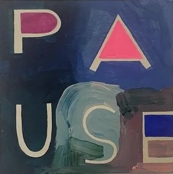 Pause - 5, 5"x5", Flashe/acrylic on panel, 2024 - SOLD