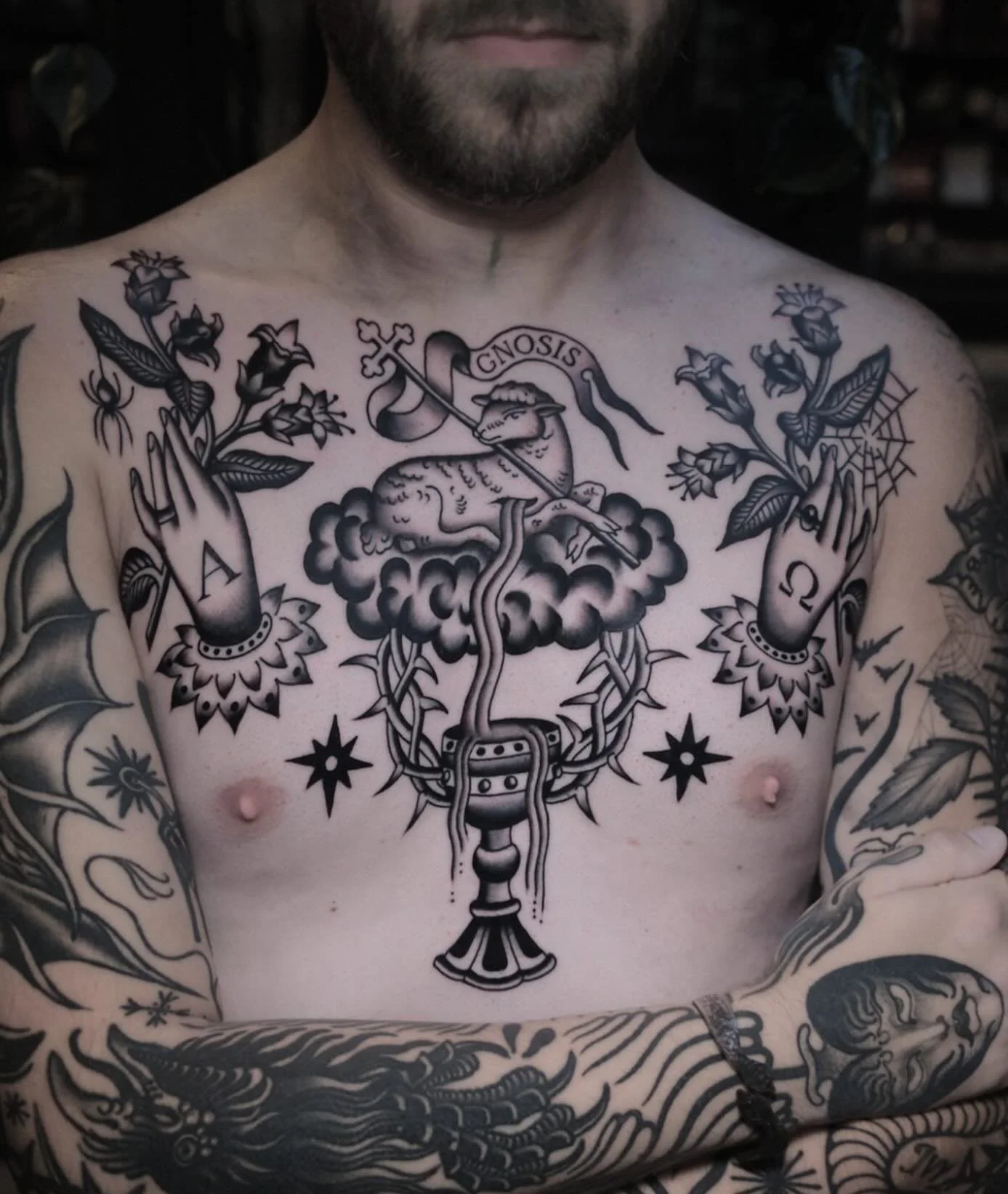 One shot chestpiece by @moira.ramone