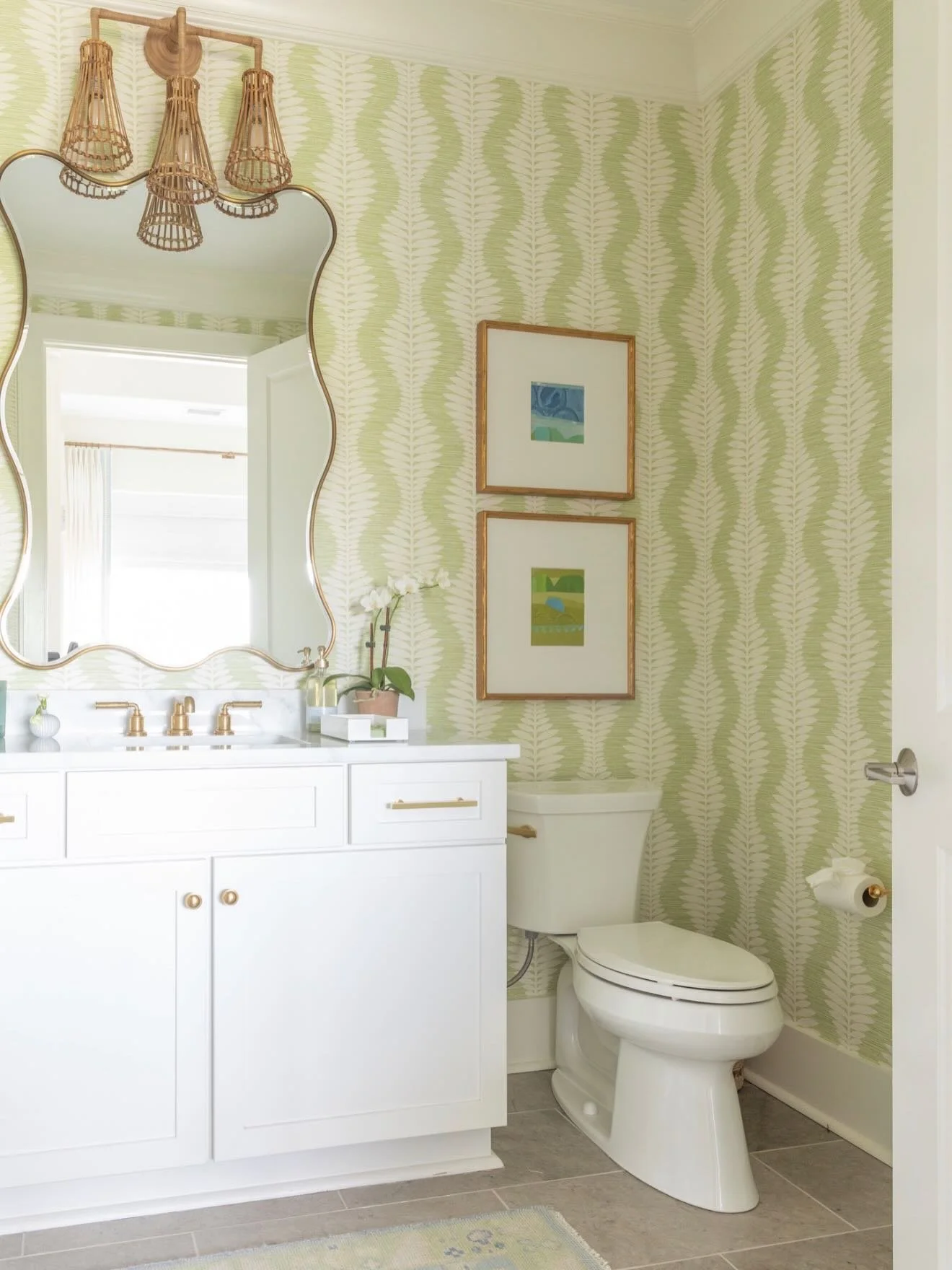 Small space, big impact &mdash; proof that some of the most memorable design moments happen in the powder room.✨