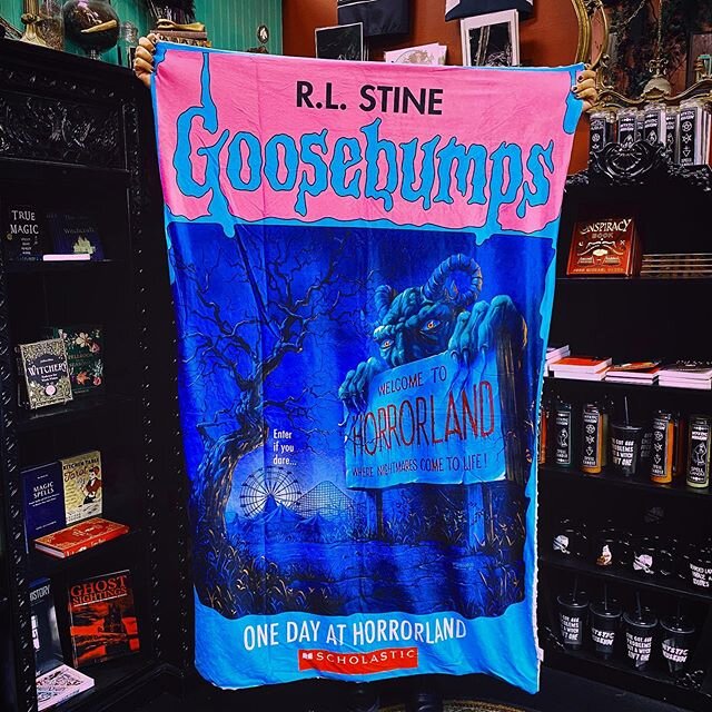 What was your fav Goosebumps? Mine is Ghost Beach .👻 New Horrorland Goosebumps throw blanket available here !! ✨💀