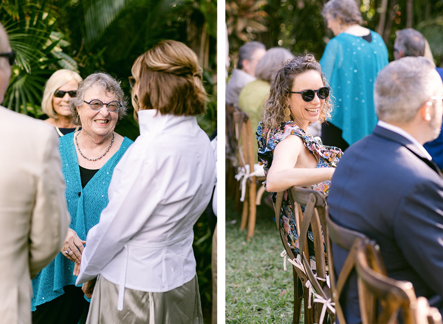 20 smiling happy wedding guests conversating with family and friends before the ceremony at Rosewood Mayakoba Riviera Maya Cancun.JPG
