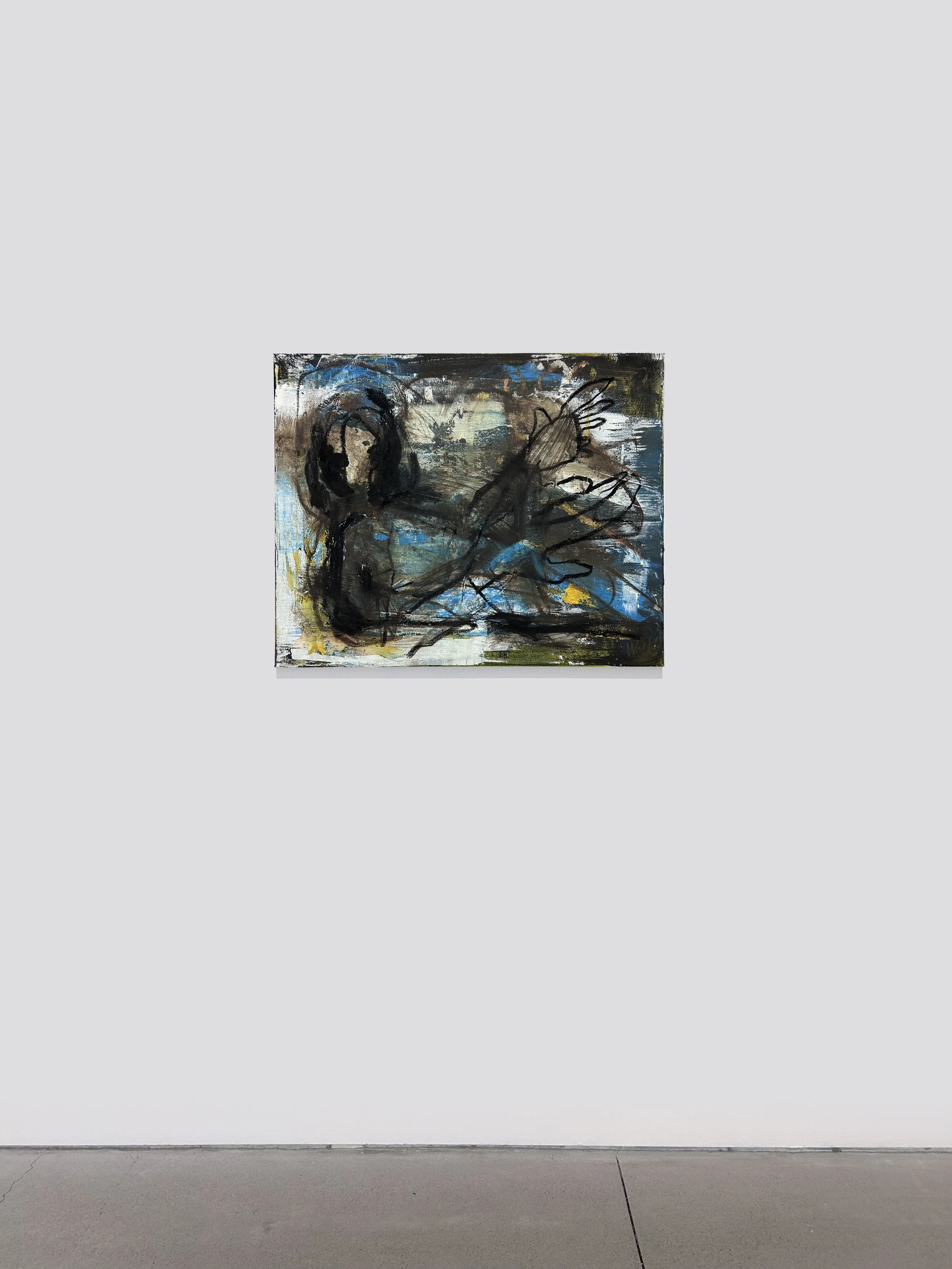 Breach, 16 x 20 in. Acrylic, Oil Pastel on Canvas