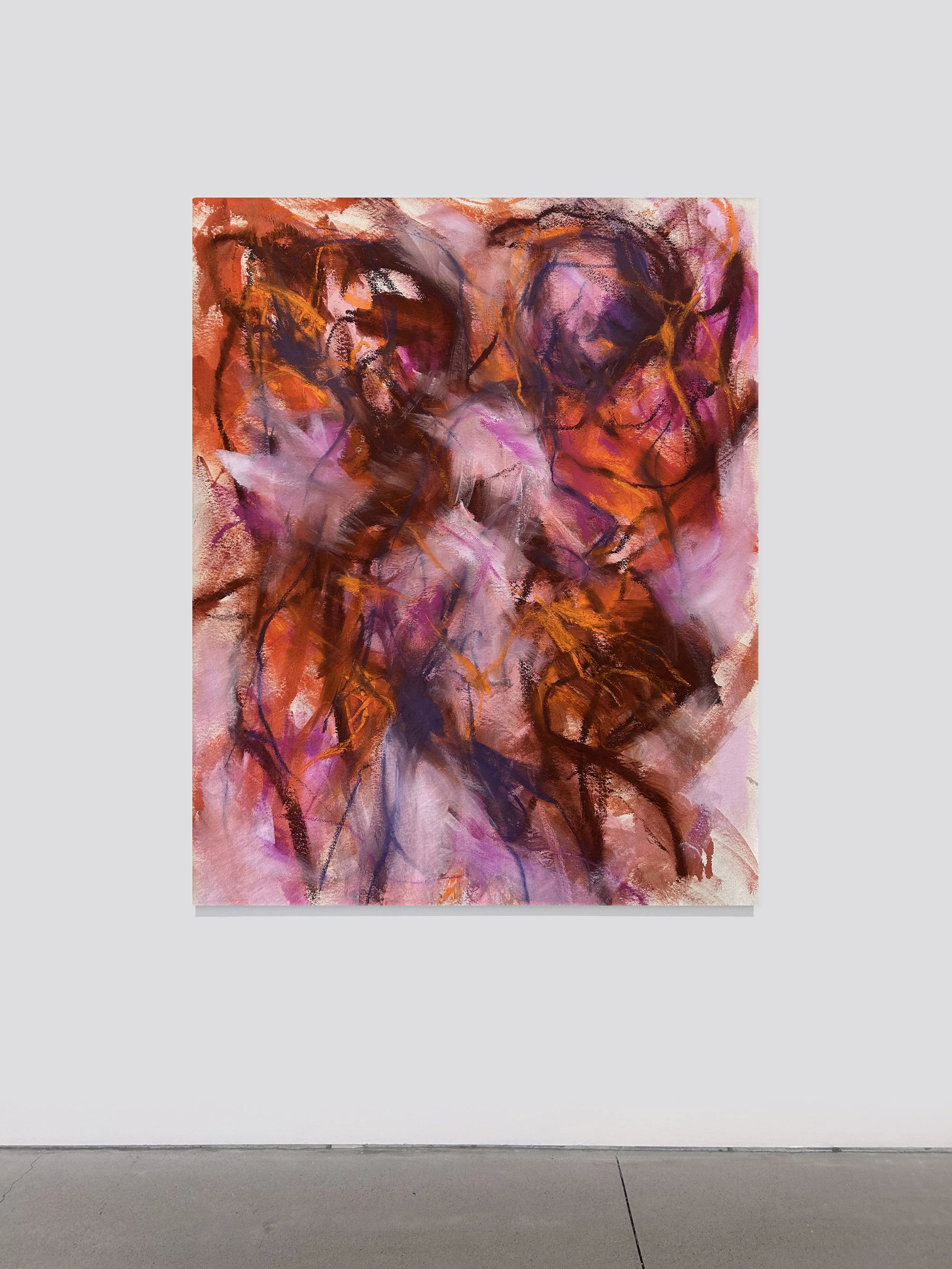 Fugacious, 46 x 36 in. Oil, Oil Pastel on Canvas