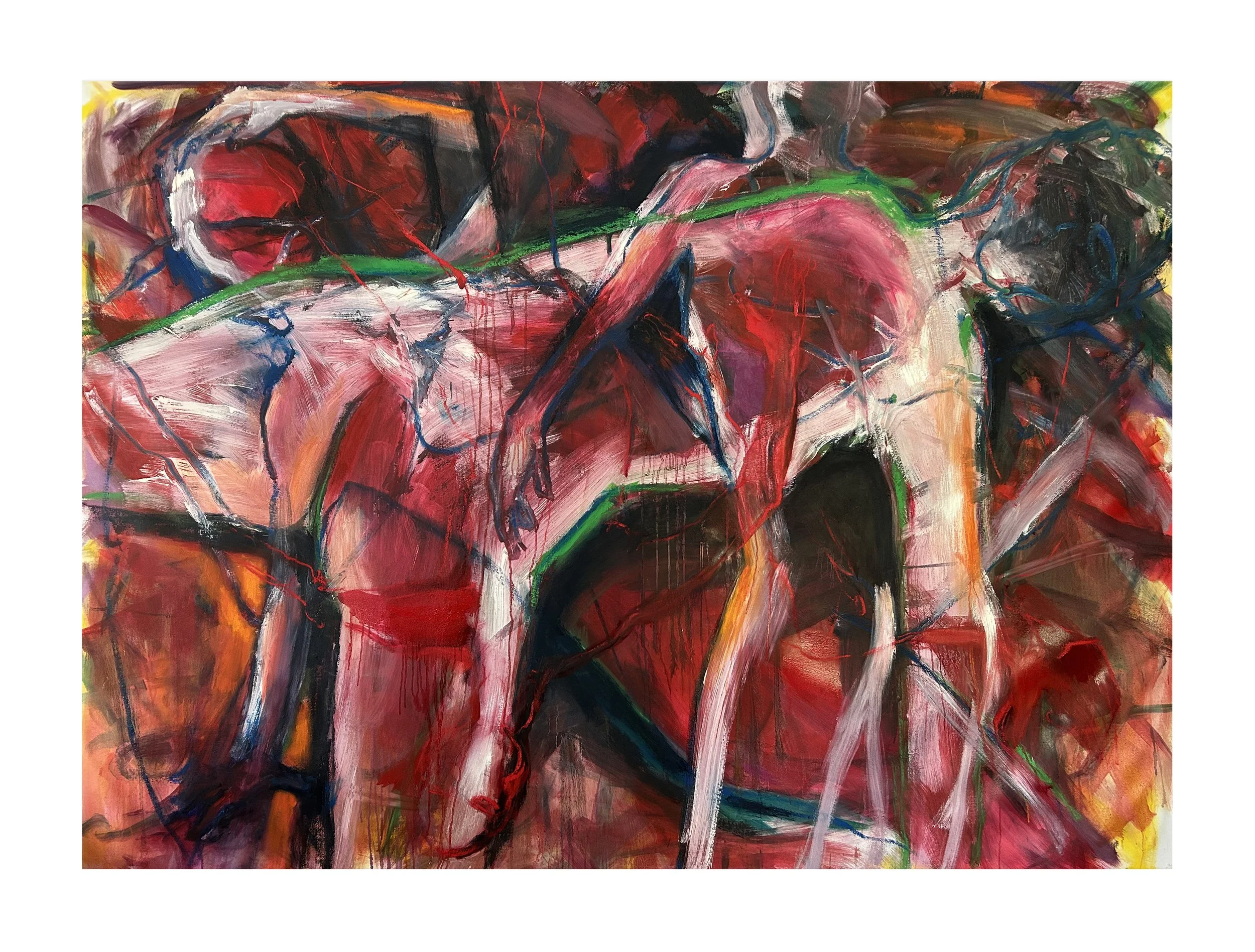 Vestige, 60 x 80 in. Oil, Oil Pastel, Enamel on Canvas