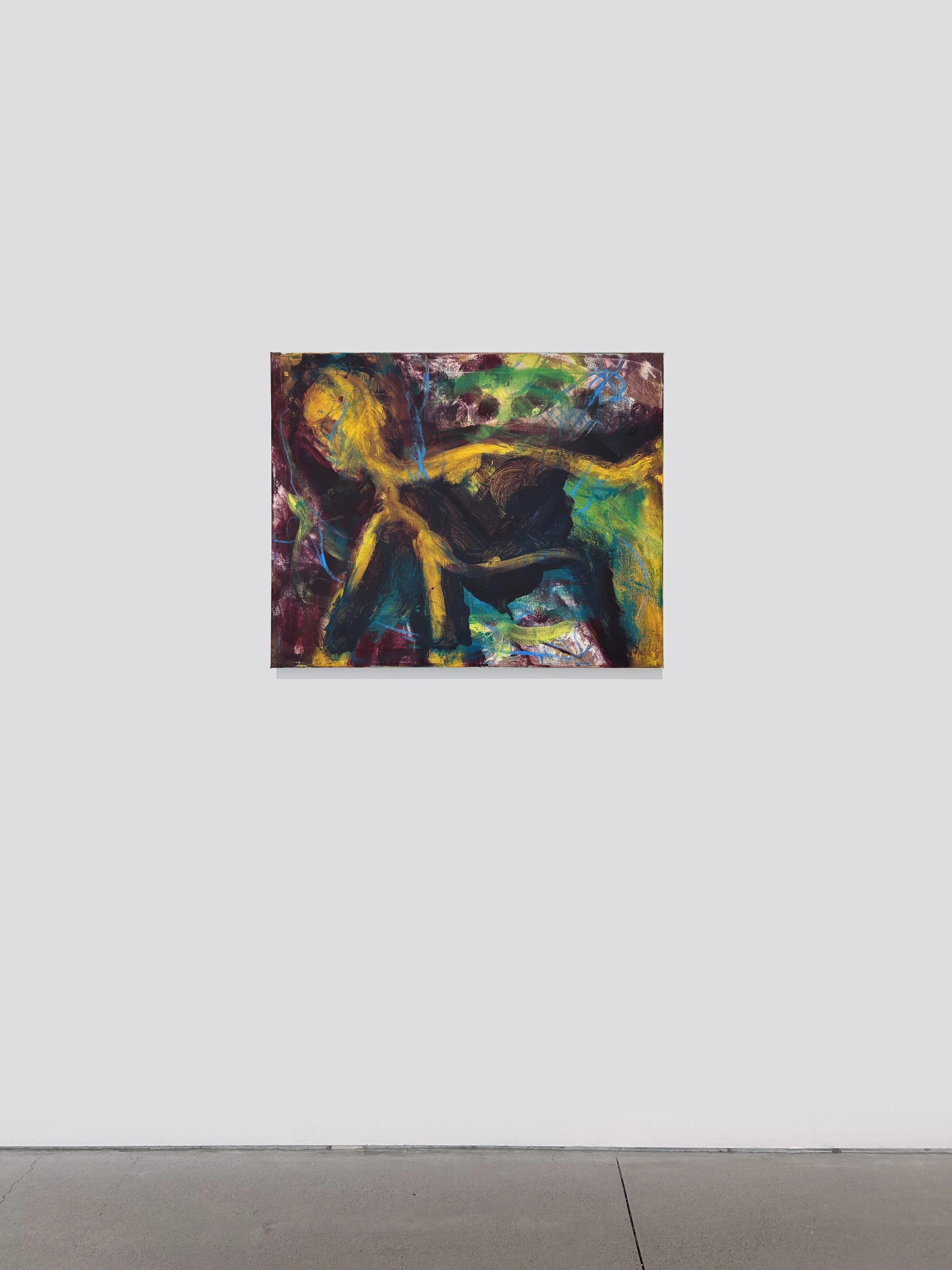 Degenerate, 16 x 20 in. Acrylic, Oil Pastel on Canvas