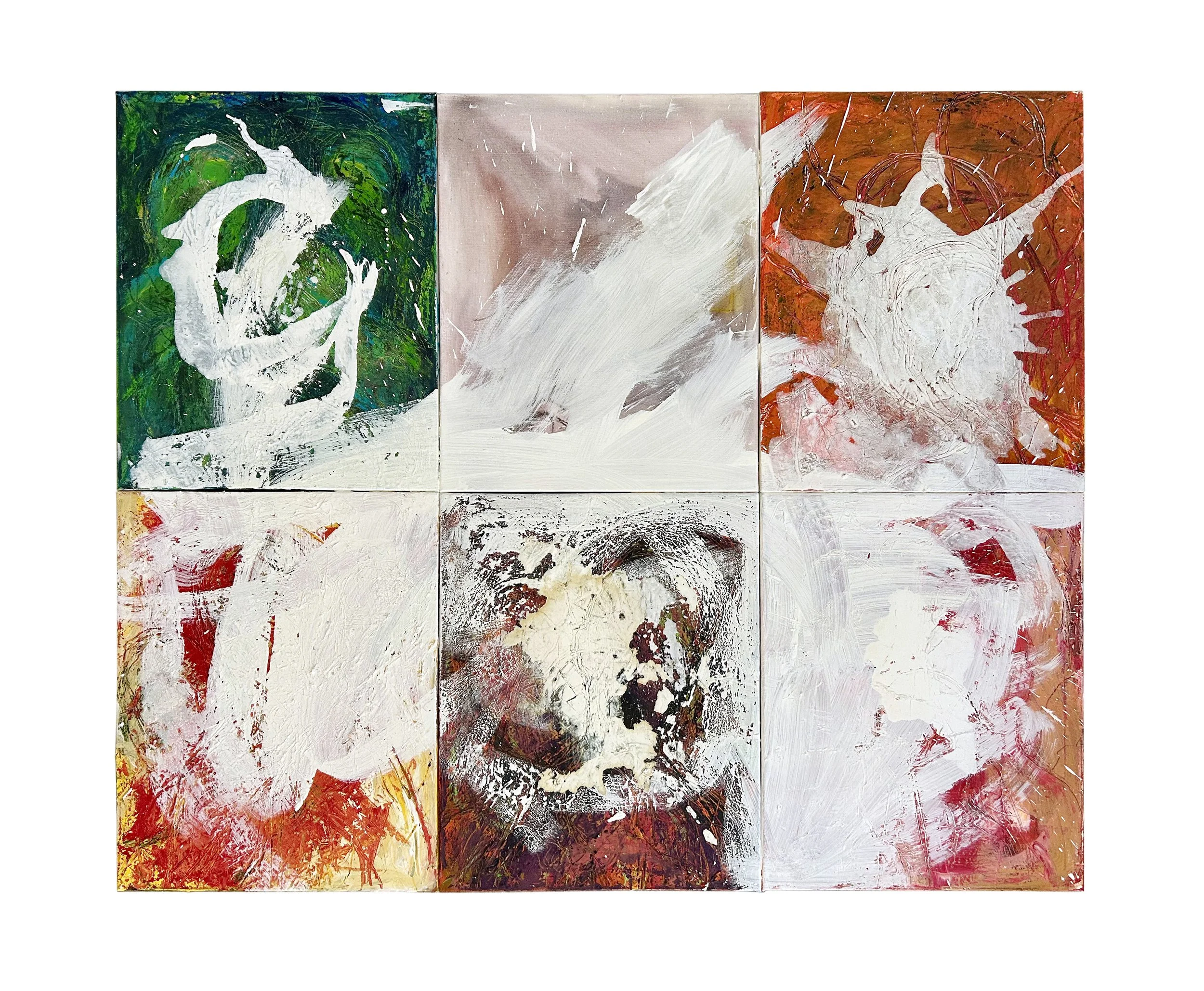 Wedding Party, 40 x 48 in. Oil, Enamel on Canvas